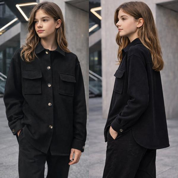 Рубашка Karolina (34-42) KR429 black (зима)