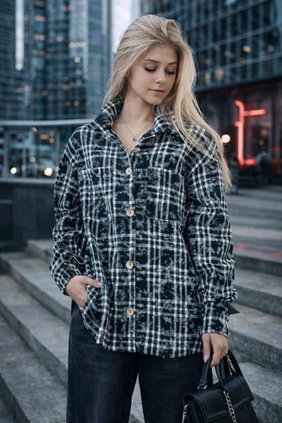 Рубашка Karolina (34-42) KR437 black (зима)