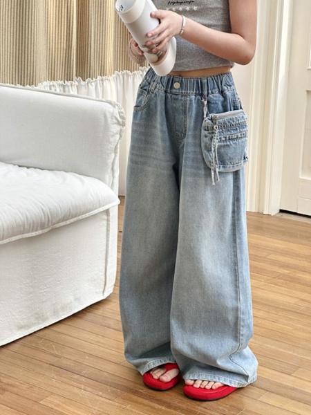 Джинсы Yalisi (120-170) 9081 l.blue (деми)