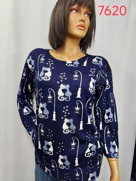 Свитер LIDA (3XL-4XL) 7620 blue (деми)