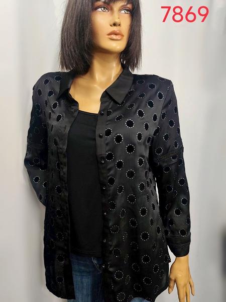 Рубашка LIDA (52-62) 7869 black (деми)