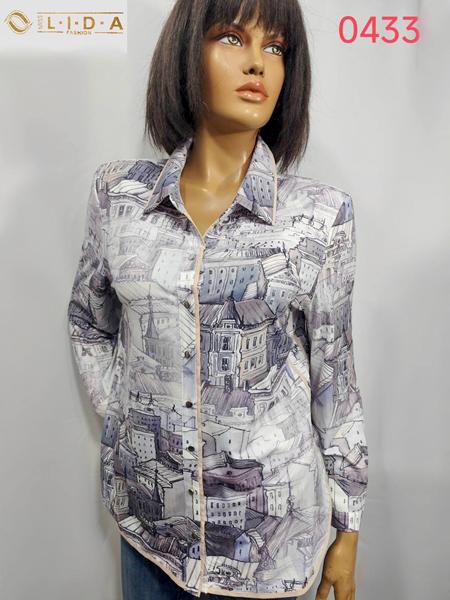 Рубашка LIDA (52-62) 0433 grey (деми)