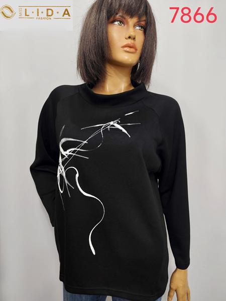 Свитер LIDA (52-62) 7866 black (деми)