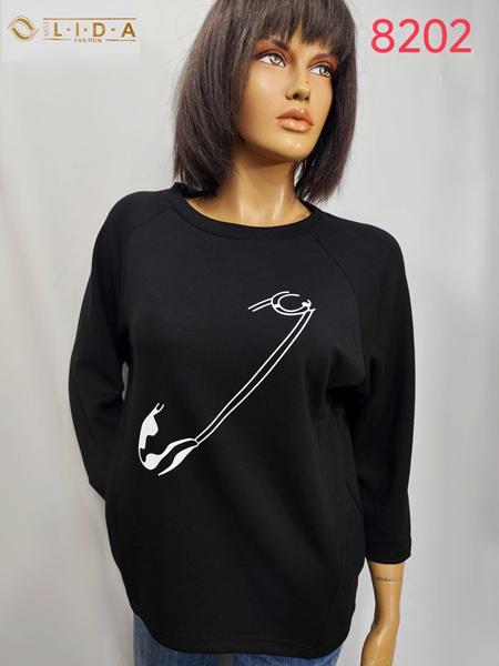 Свитер LIDA (50-60) 8202 black (деми)