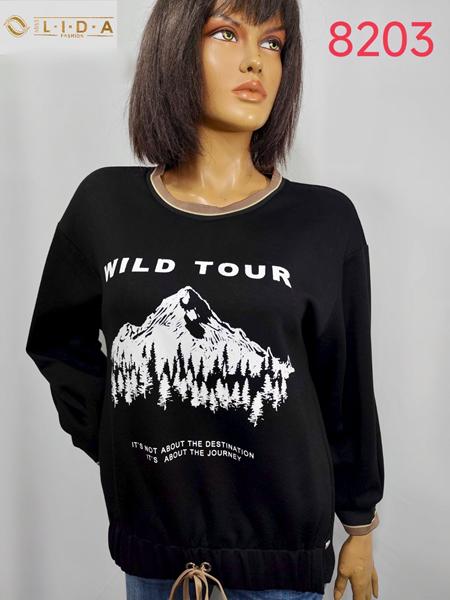 Свитер LIDA (52-62) 8203 black (деми)