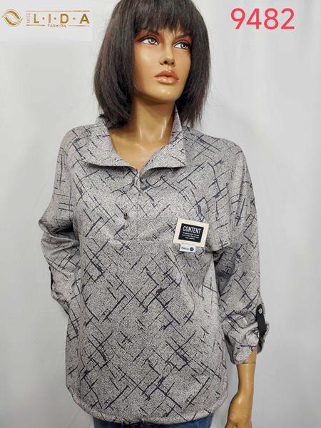 Рубашка LIDA (52-62) 9482 grey (деми)