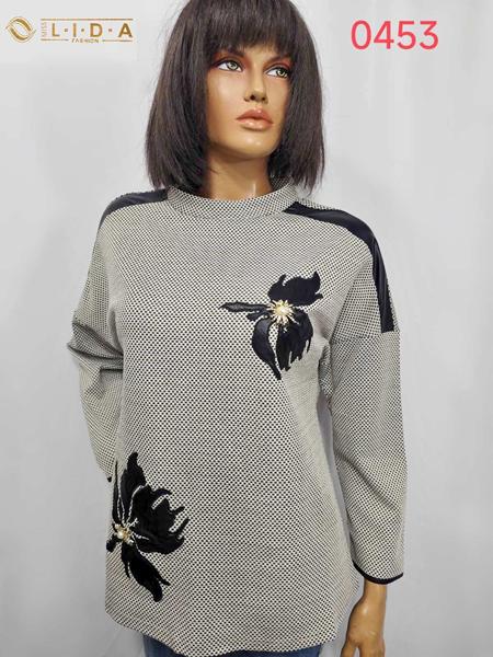 Свитер LIDA (52-62) 0453 grey (деми)
