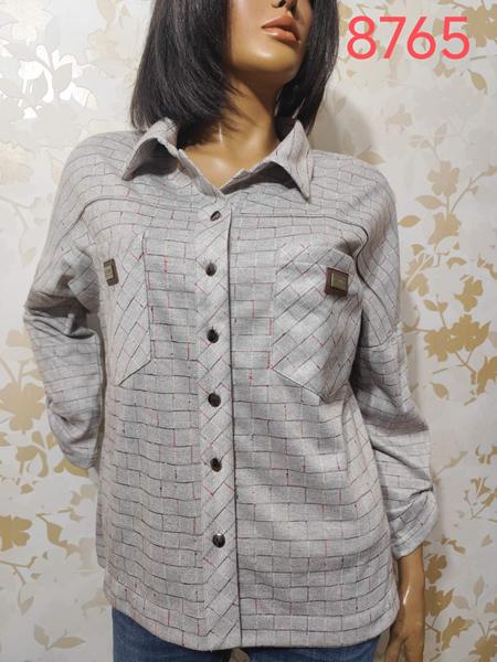 Рубашка LIDA (52-62) 8765 grey (деми)