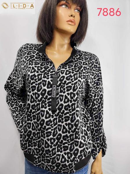 Свитер LIDA (52-62) 7886 black (деми)