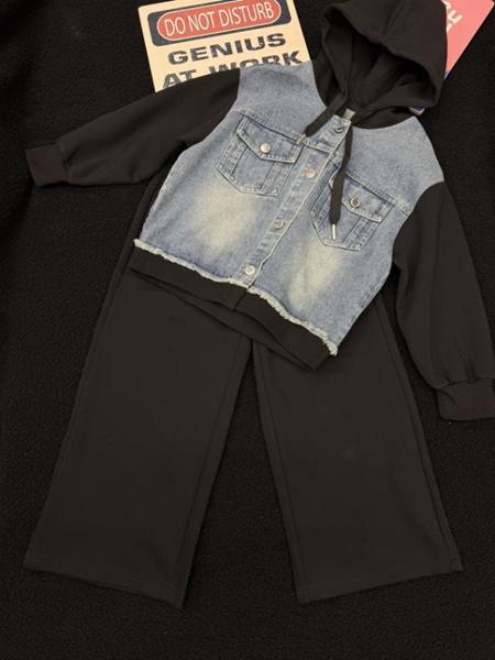 Костюм спорт SunnyTot (120-170) 7777 black (деми)