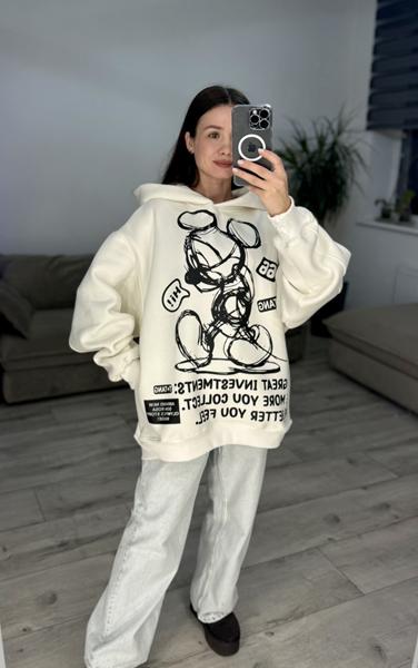 Худи S.Style (42-48) 290 milk (зима)