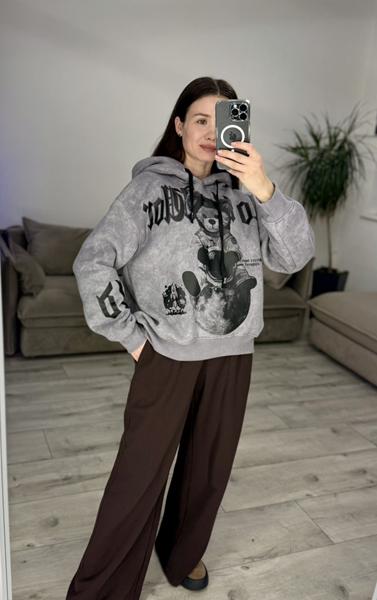 Худи S.Style (42-48) 305 grey (зима)