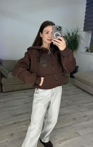 Кофта спорт S.Style (42-48) 51 brown (зима)