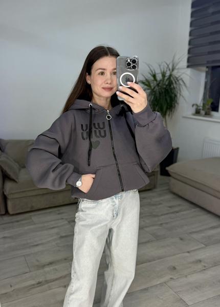 Кофта спорт S.Style (42-48) 51 grey (зима)