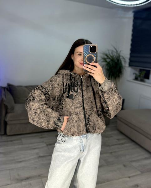 Кофта спорт S.Style (42-48) 51-1 beige (зима)