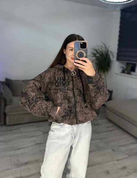 Кофта спорт S.Style (42-48) 51-1 brown (зима)