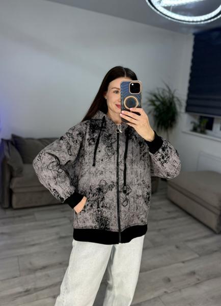 Кофта спорт S.Style (42-48) 602 grey (зима)