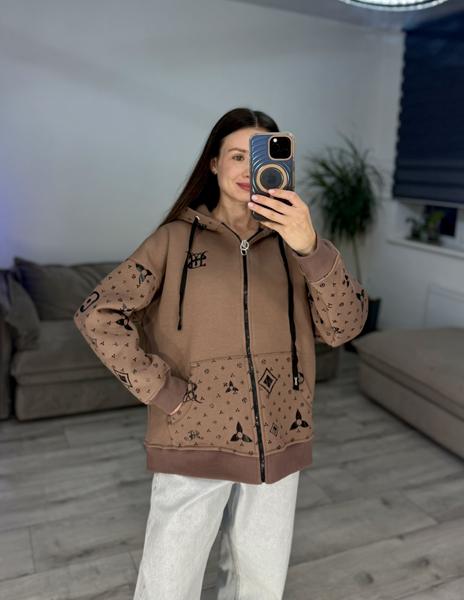 Кофта спорт S.Style (42-48) 602-1 brown (зима)