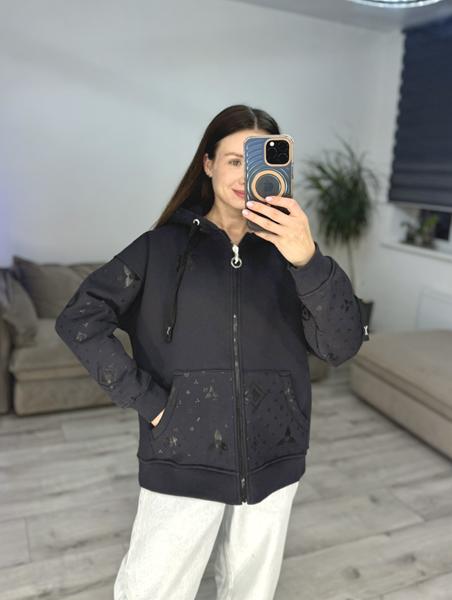 Кофта спорт S.Style (42-48) 602-1 d.grey (зима)