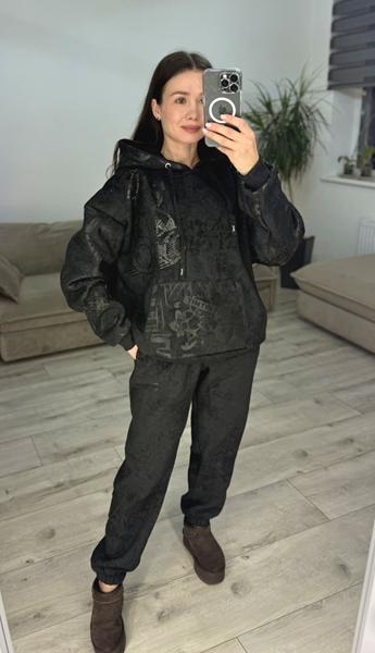 Костюм спорт S.Style (42-48) 607 black (зима)