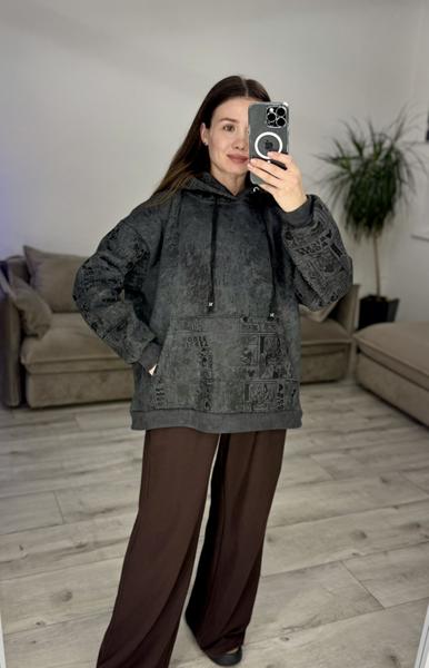 Худи S.Style (42-48) 615 d.grey (зима)