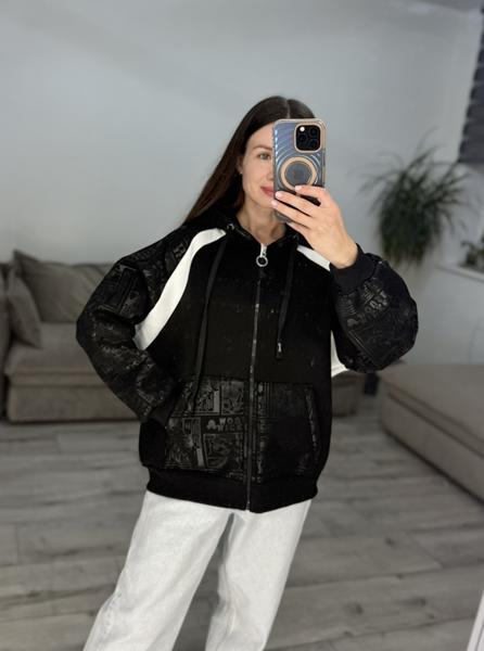 Кофта спорт S.Style (42-48) 621 black (зима)