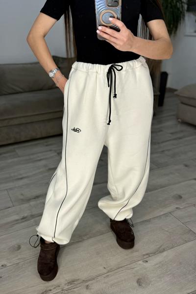 Штаны спорт S.Style (42-48) 631-1 white (зима)