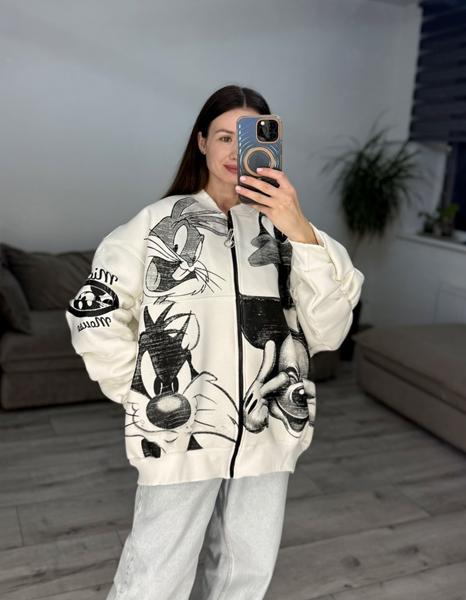 Кофта спорт S.Style (one size) 634-1 white (зима)