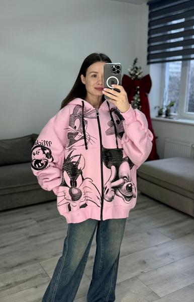 Кофта спорт S.Style (one size) 645 pink (зима)