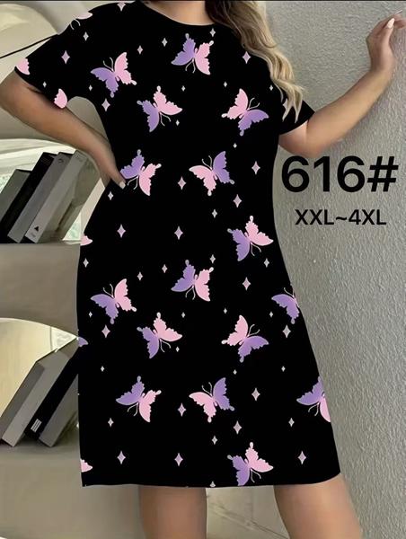 Ночнушка Estima (2XL-4XL) 616 black (лето)