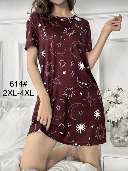 Ночнушка Estima (2XL-4XL) 614 wine (лето)