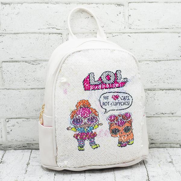 Рюкзак Luna-bag (25*20*12) A8276 white-pink (деми)