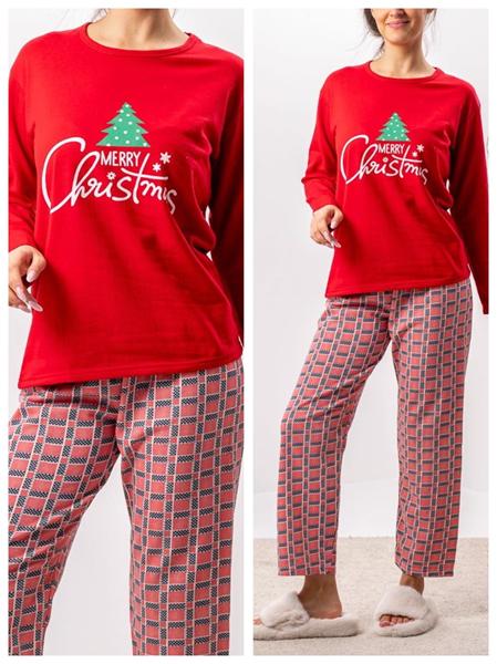 Пижама Vehuiah (S-2XL) 12951 red (зима)