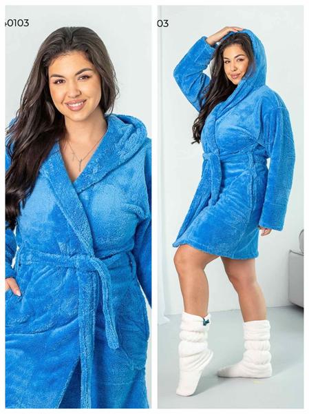 Халат Vehuiah (S-XL) 140103 l.blue (зима)