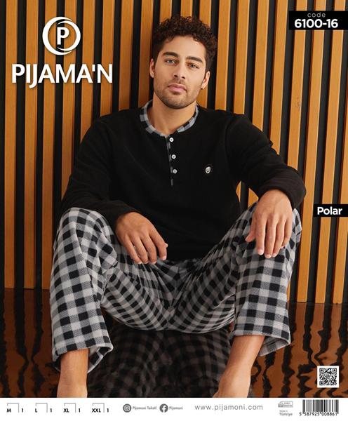 Пижама Vehuiah (M-2XL) 6100-16 black (деми)