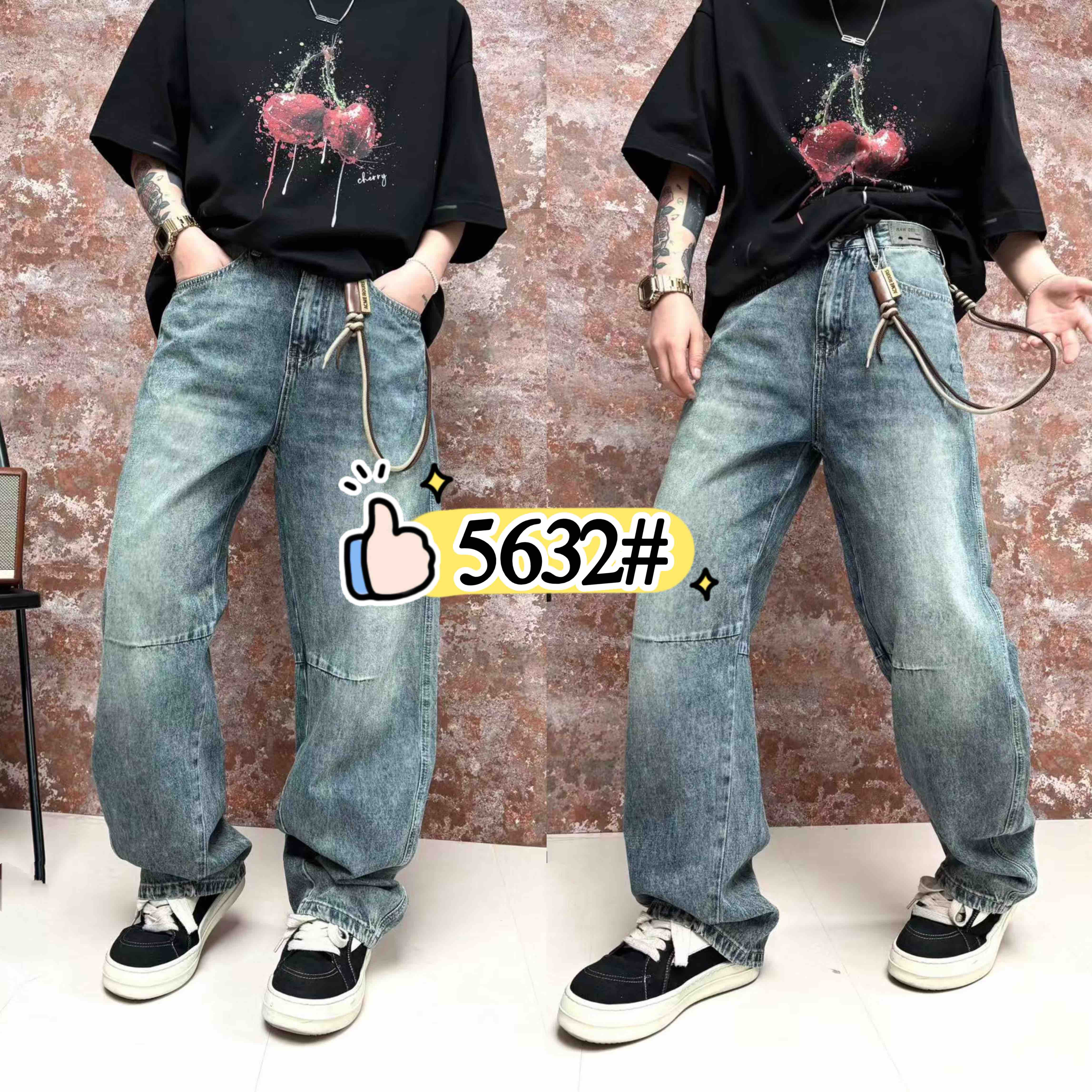 Джинсы God Baron (S-2XL) 5632 blue (деми)