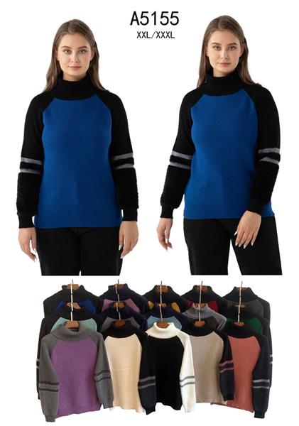 Свитер Anne-Kiss me (2XL-3XL) A5155 mix (зима)