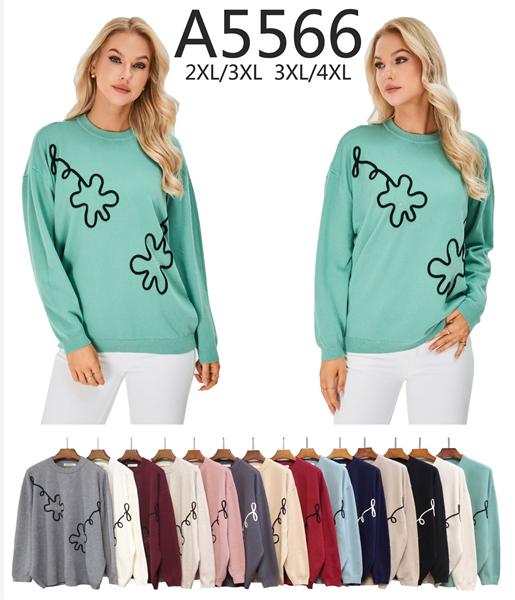 Свитер Anne-Kiss me (2XL-4XL) A5566 mix (деми)