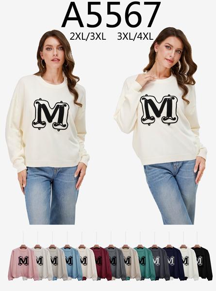 Свитер Anne-Kiss me (2XL-4XL) A5567 mix (деми)