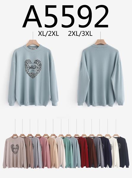 Свитер Anne-Kiss me (XL-3XL) A5592 mix (деми)