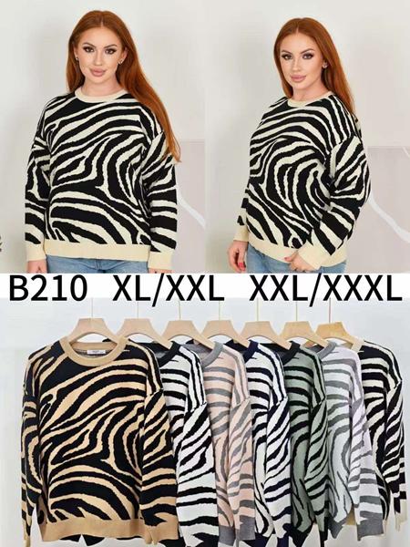 Свитер Anne-Kiss me (XL-3XL) B210 mix (зима)