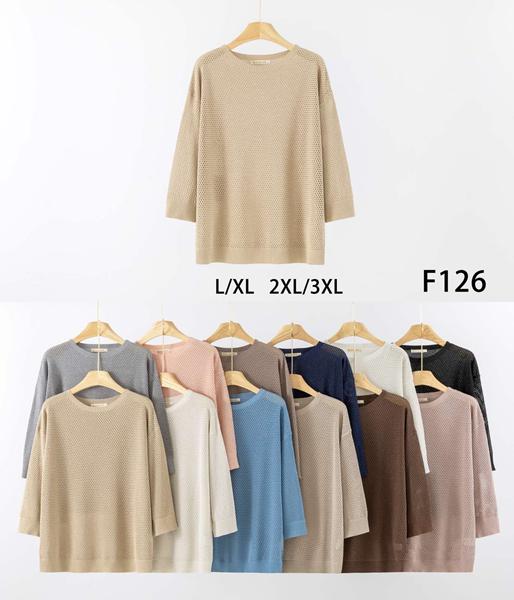 Свитер Anne-Kiss me (L-3XL) F126 mix (деми)