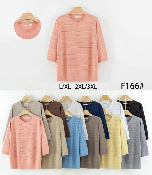 Свитер Anne-Kiss me (L-3XL) F166 mix (деми)