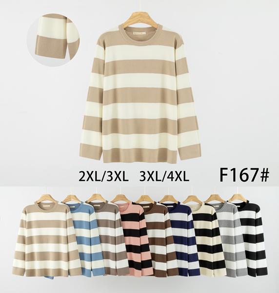 Свитер Anne-Kiss me (2XL-4XL) F167 mix (деми)