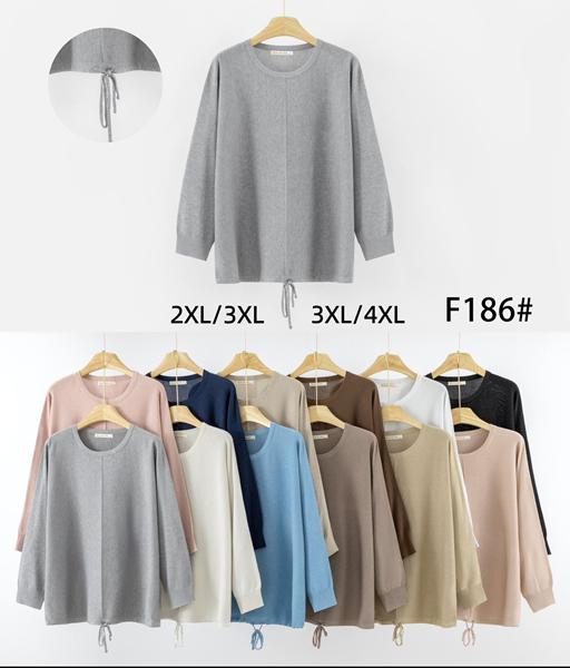 Свитер Anne-Kiss me (2XL-4XL) F186 mix (деми)