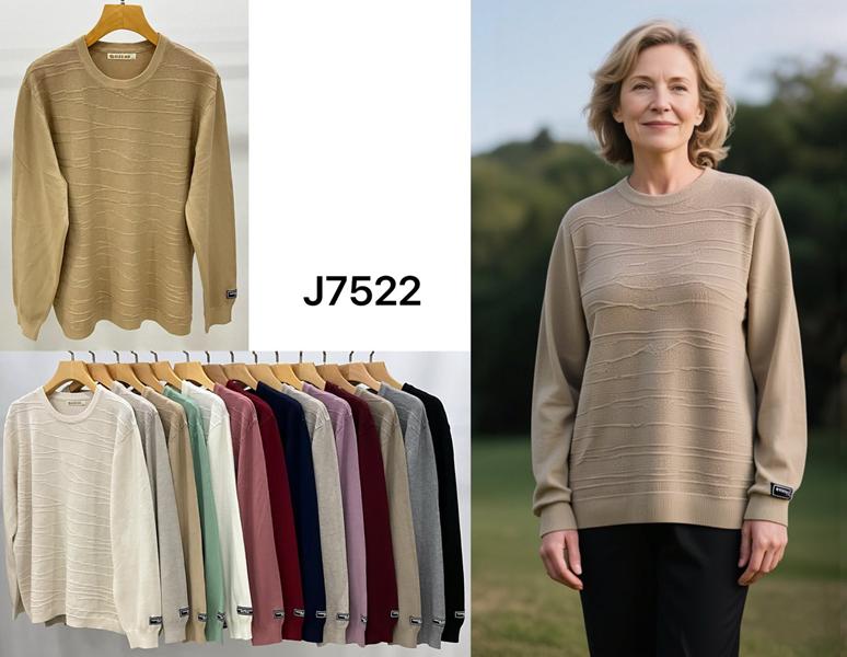 Свитер Anne-Kiss me (L-2XL) J7522 mix (деми)