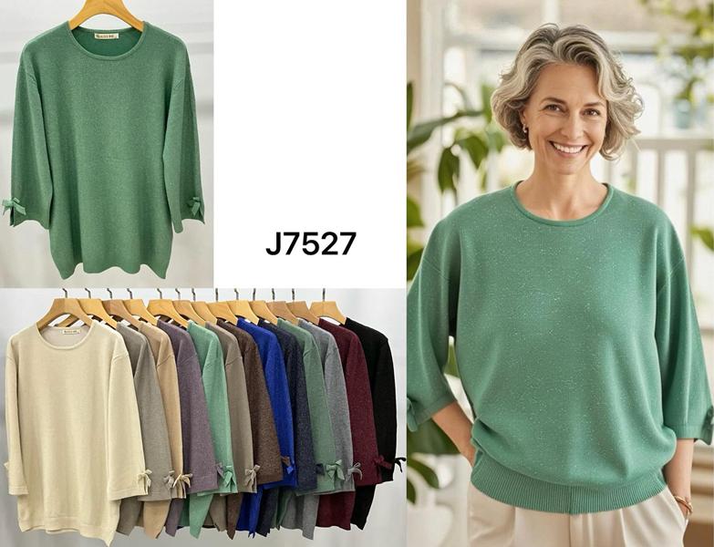 Свитер Anne-Kiss me (L-2XL) J7527 mix (деми)