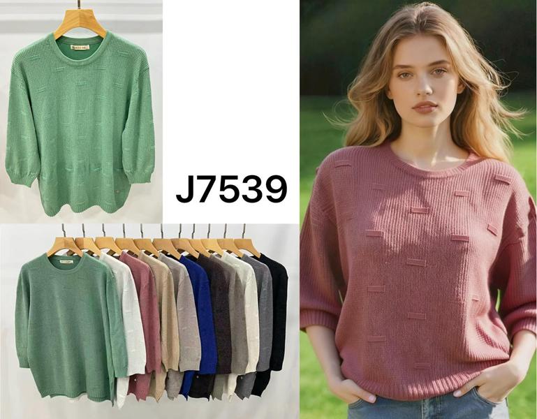 Свитер Anne-Kiss me (XL-3XL) J7539 mix (деми)