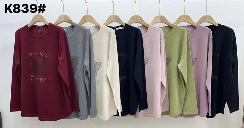 Свитер Anne-Kiss me (L-2XL) K839 mix (зима)