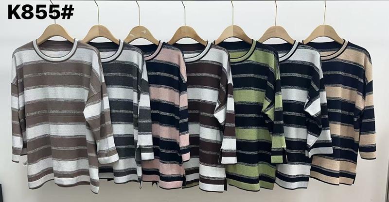 Свитер Anne-Kiss me (XL-3XL) K855 mix (деми)